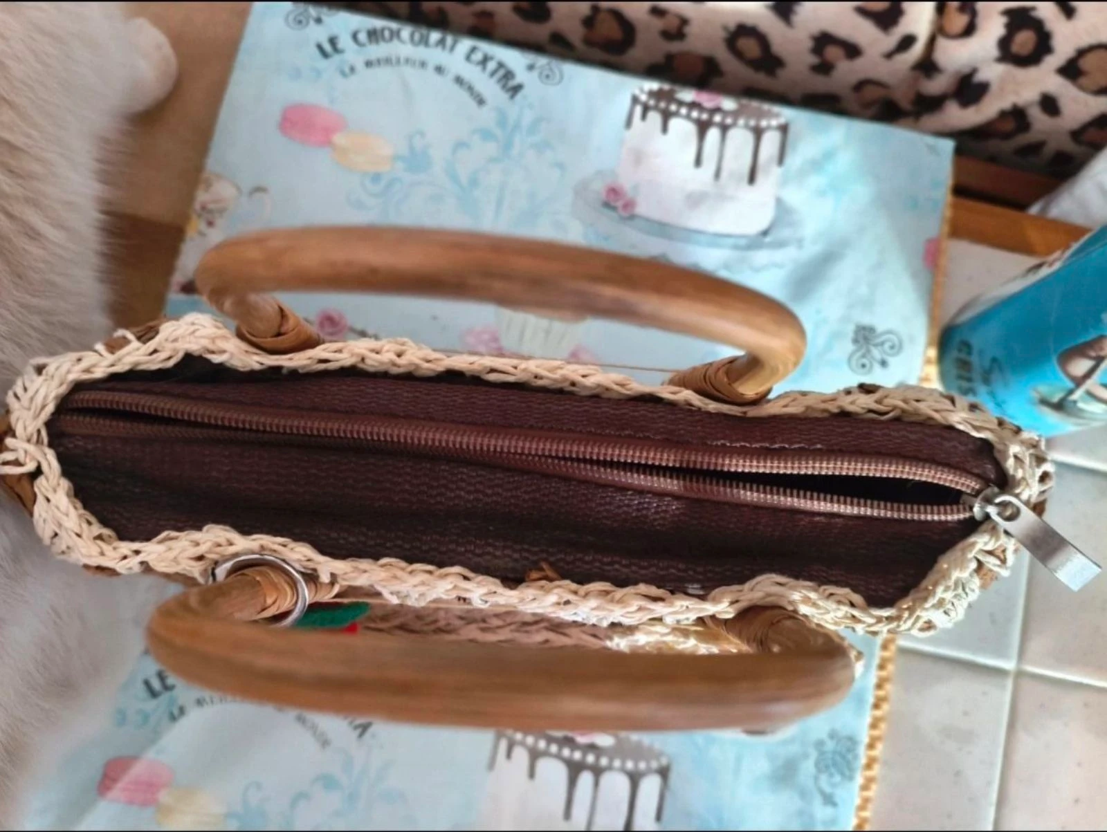Bolsa de mão de vime vintage TBE – photo 9